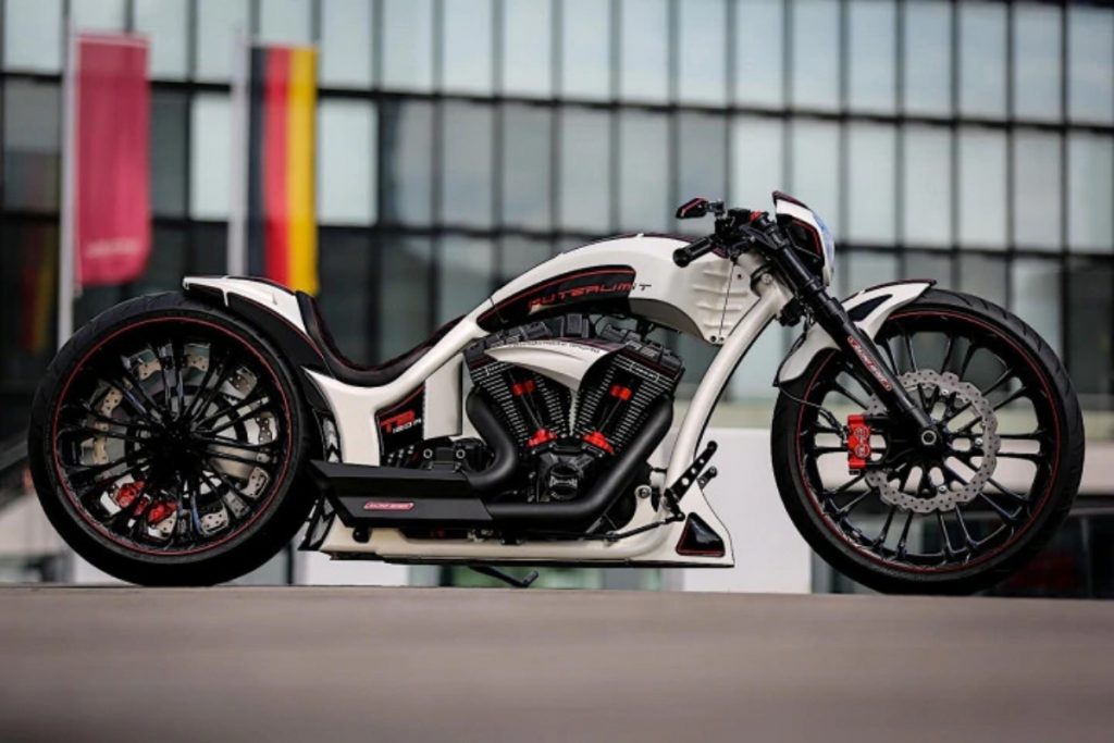 It's called the Harley Davidson Outerlimit and has been built by a chop-shop called Thunderbike. 