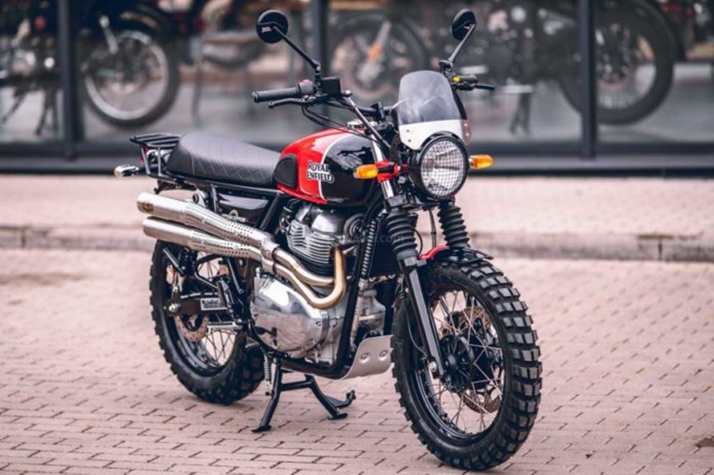 Son appelé le Royal Enfield Interceptor MCH Scrambler et il a été construit par Moto Classic House 