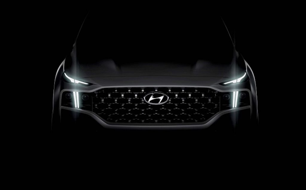 Hyundai drops a teaser for a heavily updated Santa Fe. 