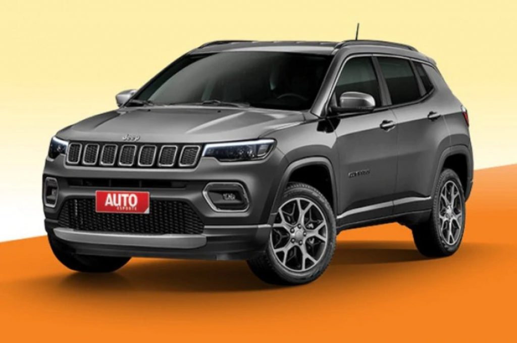 Ceci est un rendu du lifting du Jeep Compass, à quoi nous nous attendons à ce que le Grand Compass à sept places ressemble. 