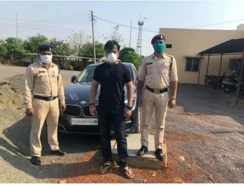 Youth in Chattisgarh arrested for taking a joyride in his BMW during the lockdown. 