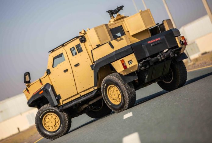 It is a purpose-built armored light specialist vehicle that can withstand Ballistic protection up to stage B7 and STANAG Level II.