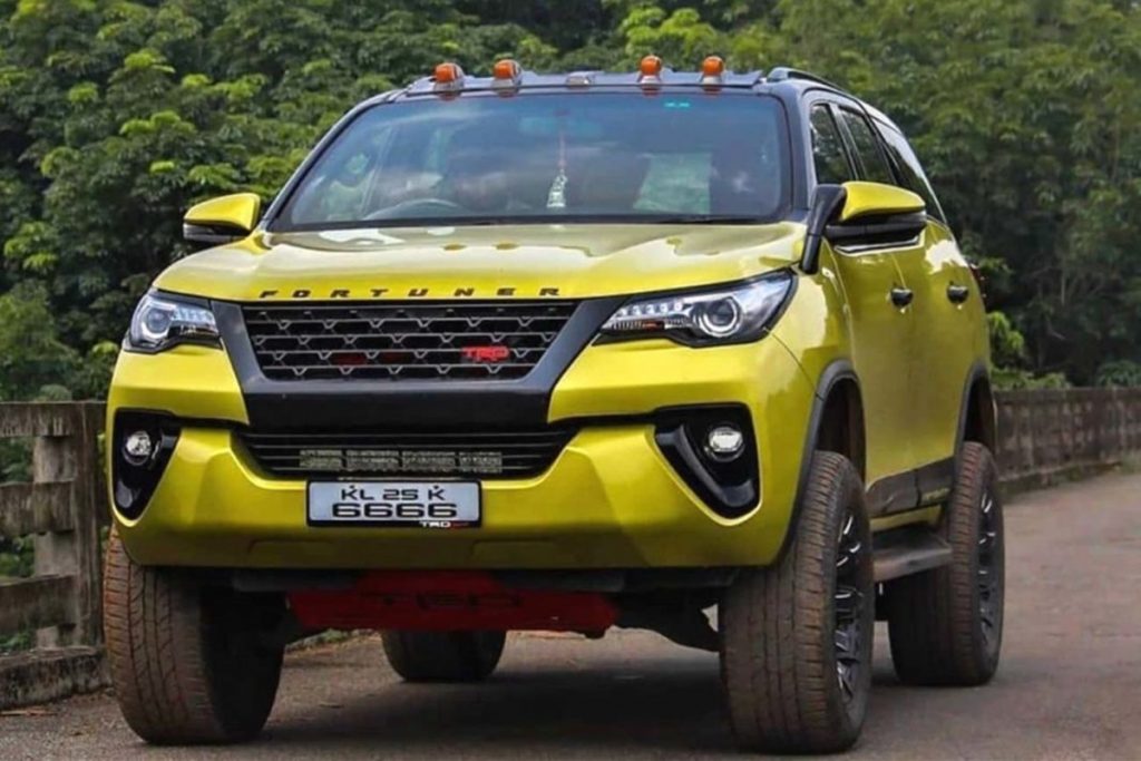 This modified Toyota Fortuner is known as the Yellow Ghost 6666.