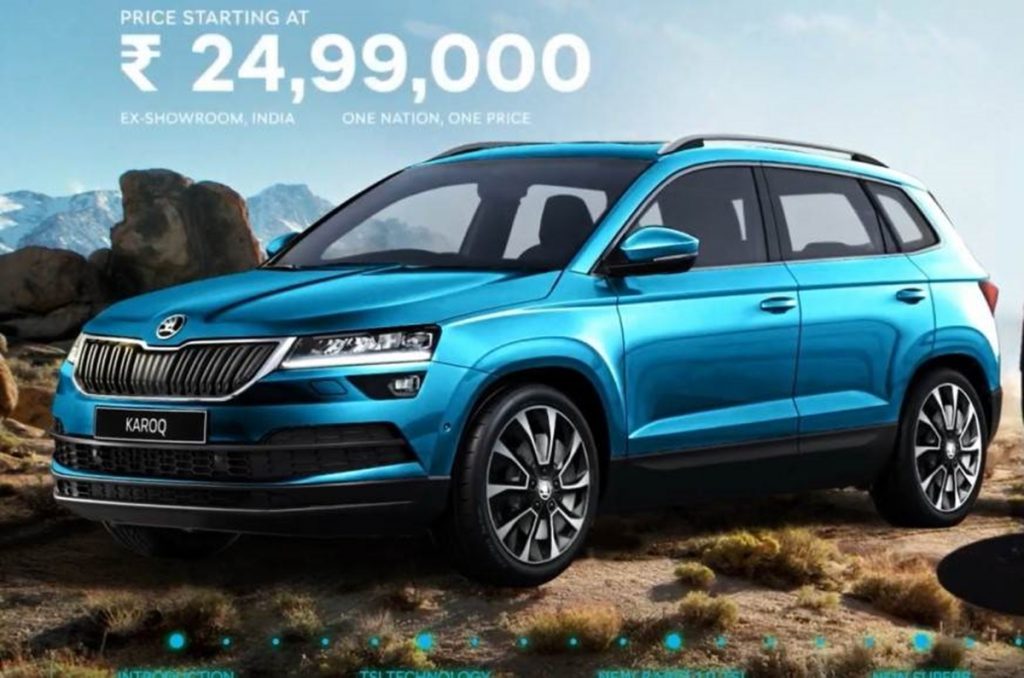 Skoda Karoq a été lancé en Inde pour un prix de Rs 24,99 lakh.