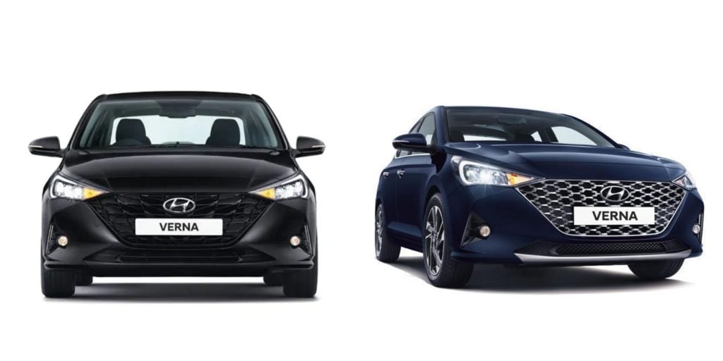 The Hyundai Verna Turbo gets an all-black grille with a different design along with a blacked-out lip.