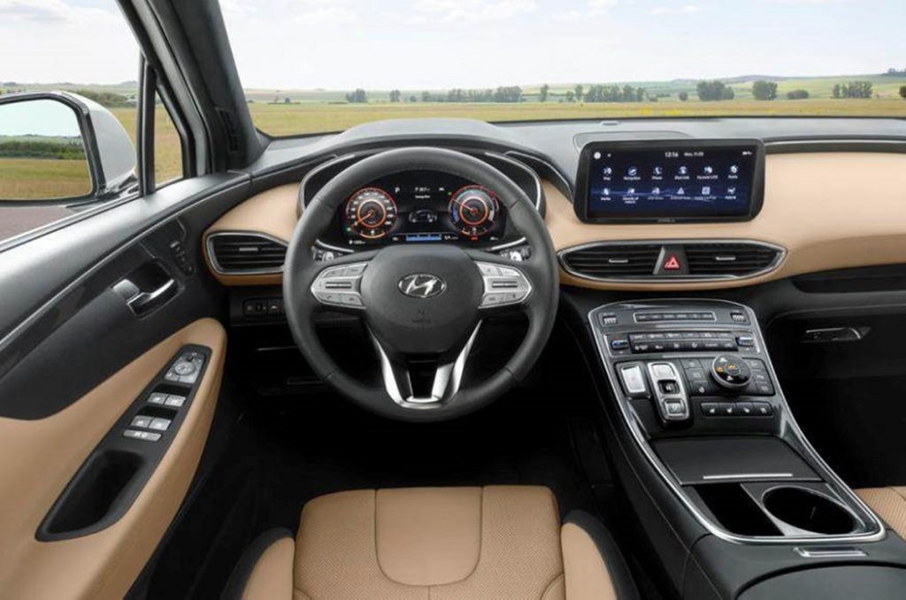 2020 Hyundai Santa Fe interiors. 