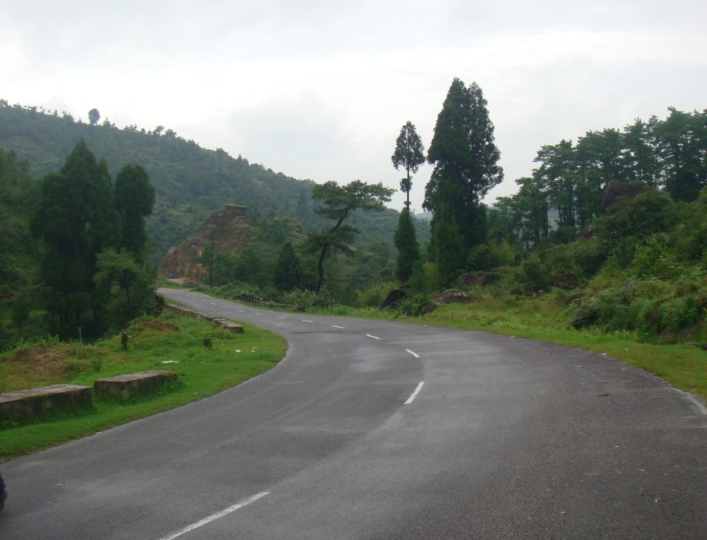 Your north-eastern motorcycle road trip will mostly look like this - mountains, lush greens and wet roads.