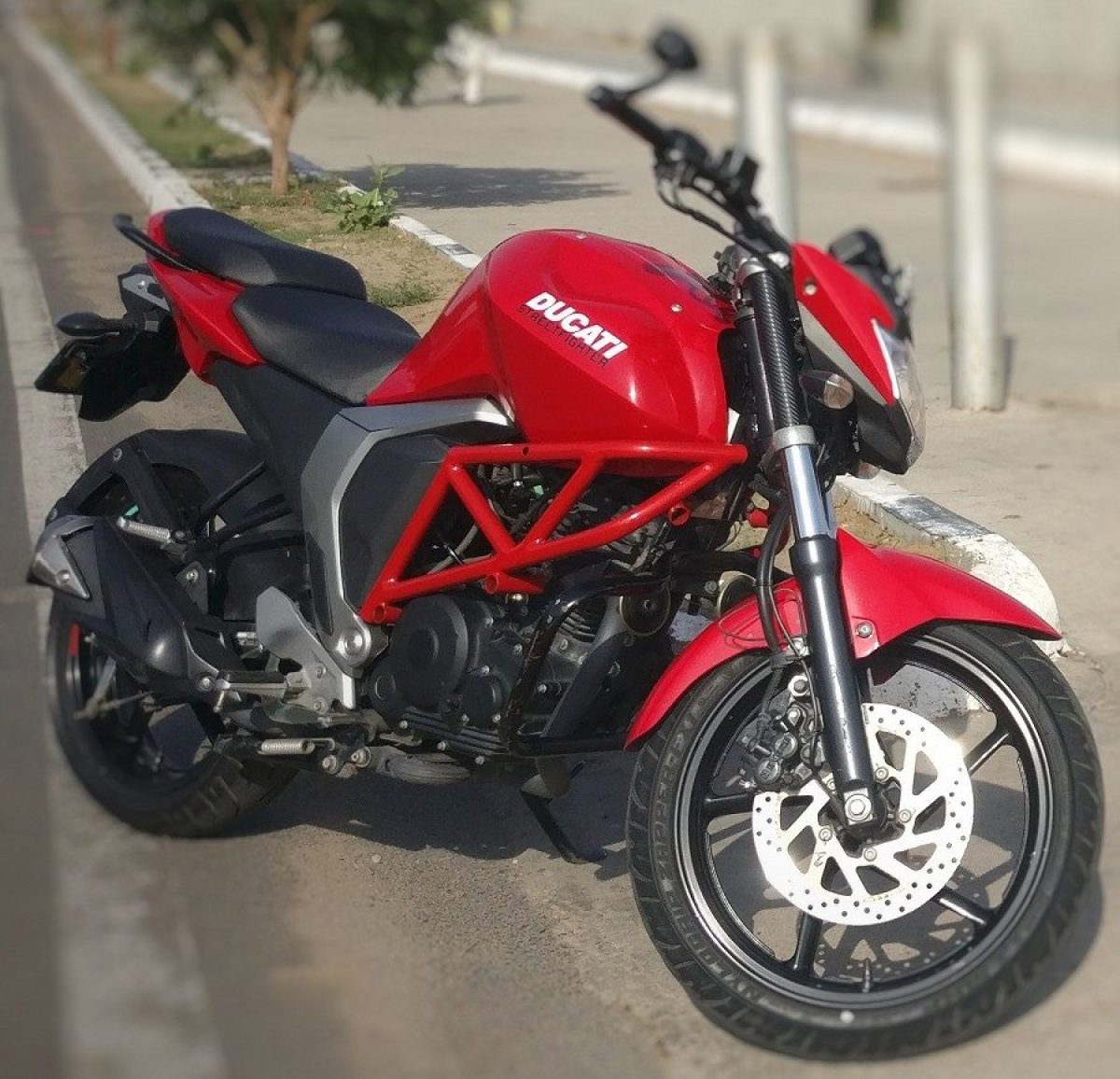 This Yamaha Fz S Is Modified Into A Ducati Monster Look Alike