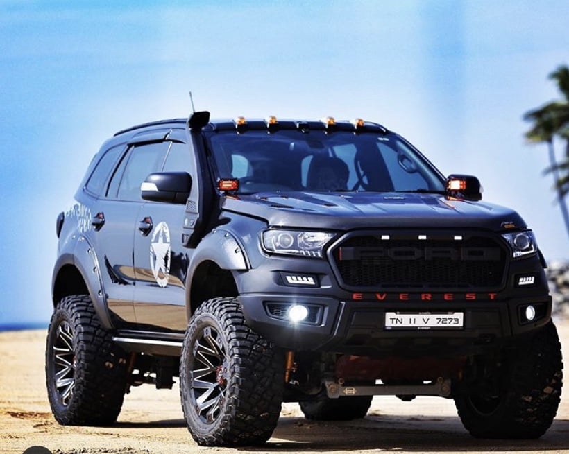 Modified Ford Endeavour Looks Like A Monster Truck With 20-inch Wheels