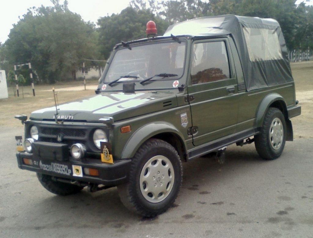 The Maruti Suzuki Gypsy is the most synonymous vehicles with the Indian Defense forces.