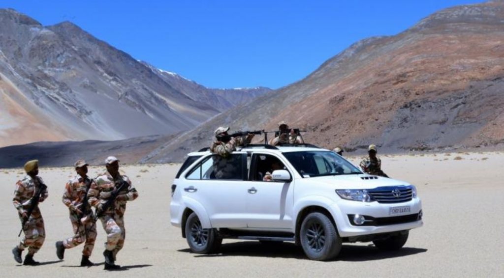 The Toyota Fortuner is primarily used by the Defense forces for patrolling and it comes equipped with radio communications equipment.