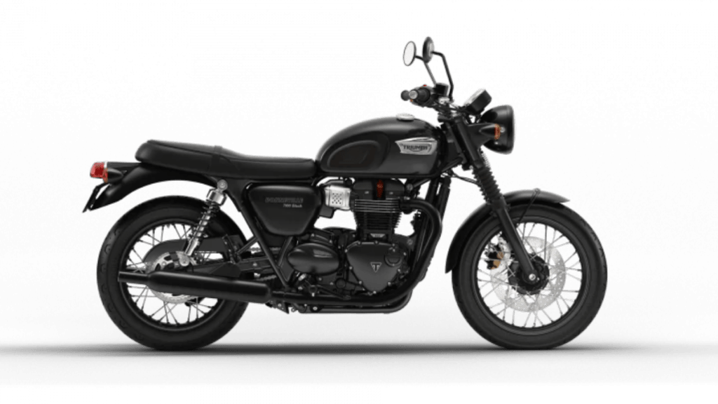 Il s'agit du Triumph Bonneville T100 Black.