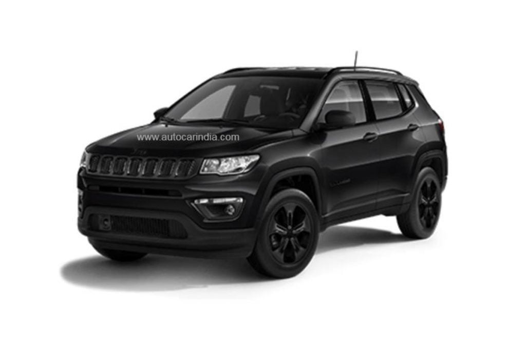 Jeep will soon launch a limited edition variant of the Compass called the 'Night Eagle' with an all-black paint scheme. 