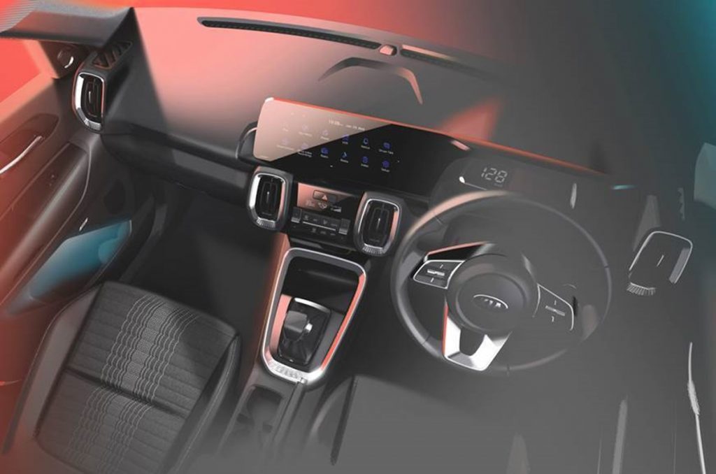 Kia has revealed the interiors of the Sonet through new design sketches. 