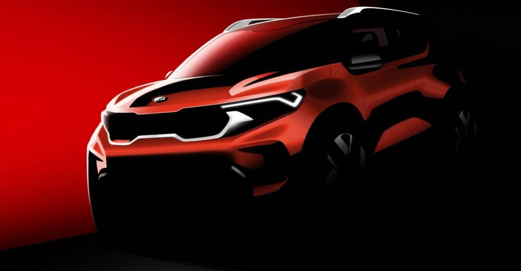 Kia has dropped a new teaser of the Sonet showing its front-end design. 