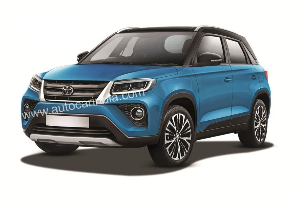 Here's your first look at the Toyota Urban Cruiser that's based on the Vitara Brezza. 
