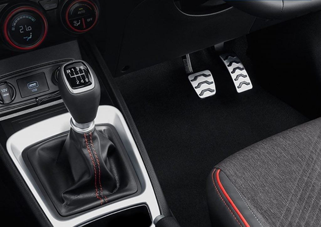 It also gets metal pedal pads with rubber grips, something we usually see on much more premium cars. 