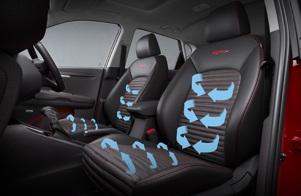 The ventilated seats on the Kia Sonet will be a huge welcome in Indian climatic conditions. 