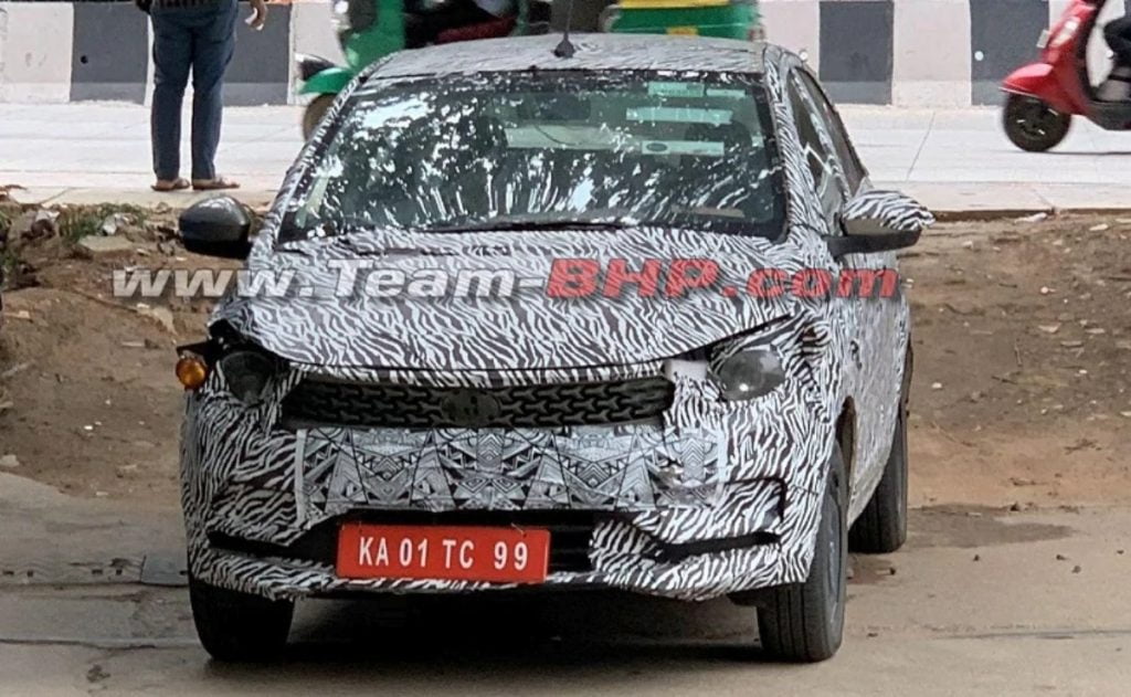 a Camouflaged Test Mule of the Tata Tiago Has Been Spied Testing and We Believe Its a Turbo Variant