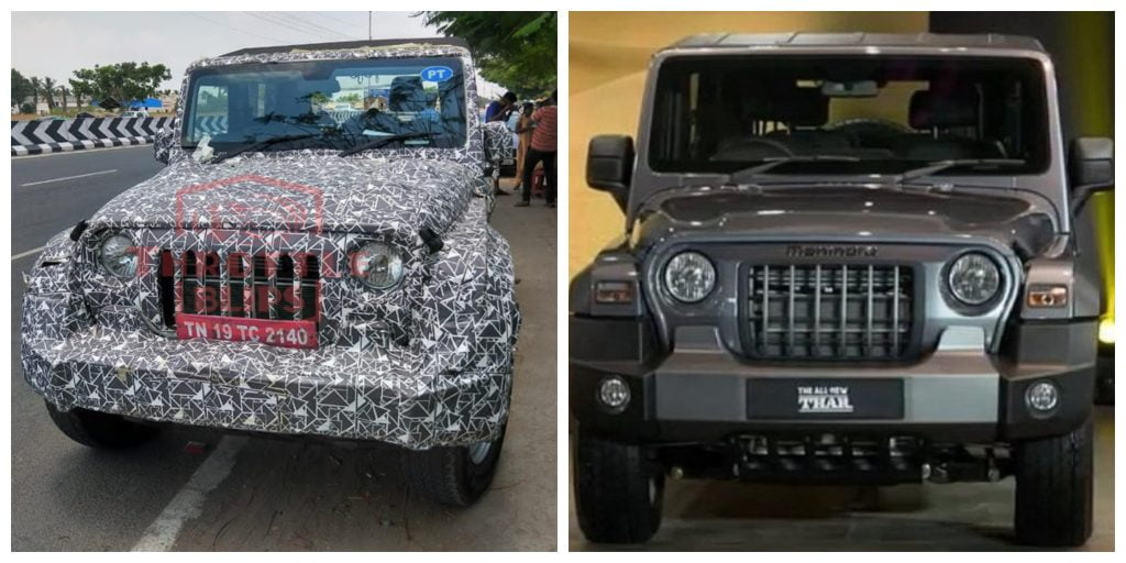 The grille design seen on the test mules of the Mahindra Thar is quite different from the final-production SUV and there's a reason for that. 