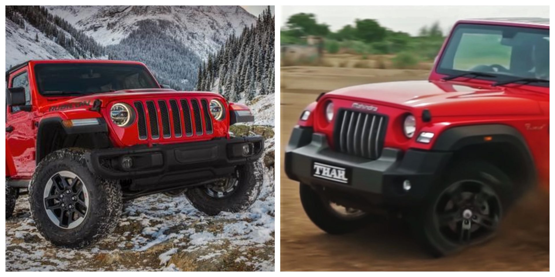 Mahindra Thar vs Jeep Wrangler OffRoad Specs Comapared!