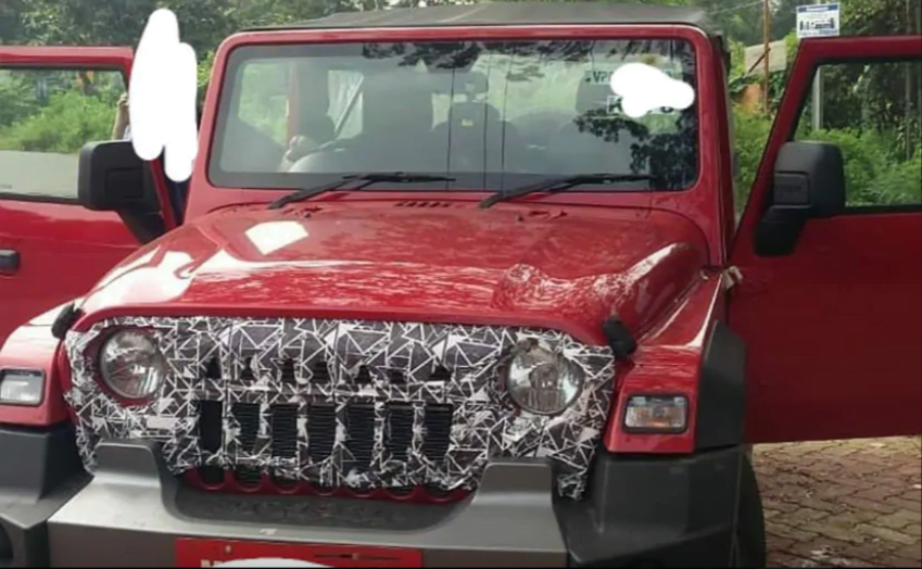 Mahindra Thar Grille Car Blog India Mid spec Variant of Mahindra Thar Spotted with New Grille Design
