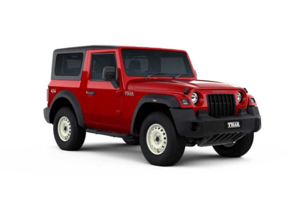 Mahindra Has Now Delisted the Entry level Ax Variants of the Thar from Their Official Website