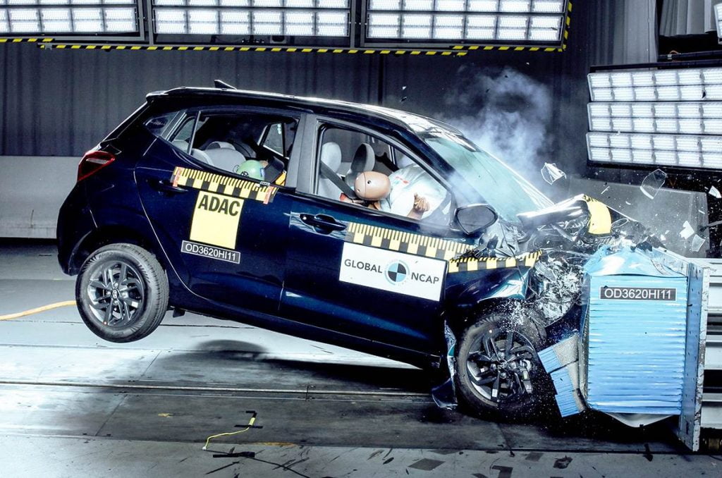 Hyundai Grand i10 Nios scores a poor two-star safety rating at Global NCAP crash tests.