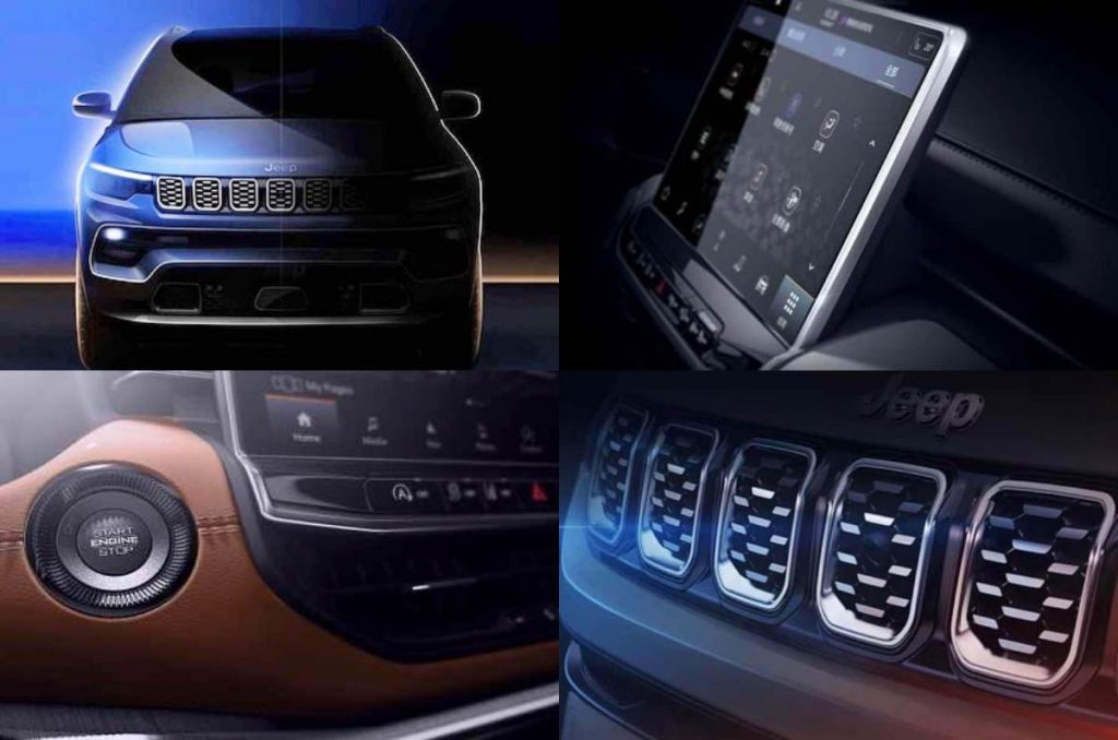 These teaser images give us the first ever glimpse of the interiors of the Jeep Compass facelift.