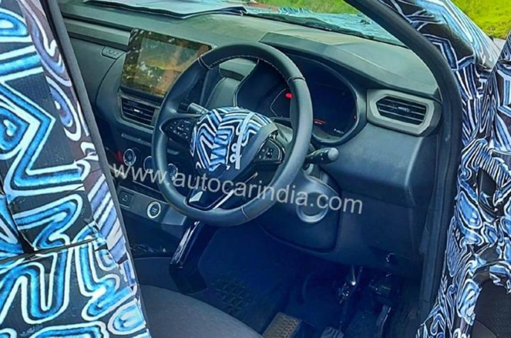 Renault Kiger interiors spotted on test on an earlier occasion. 