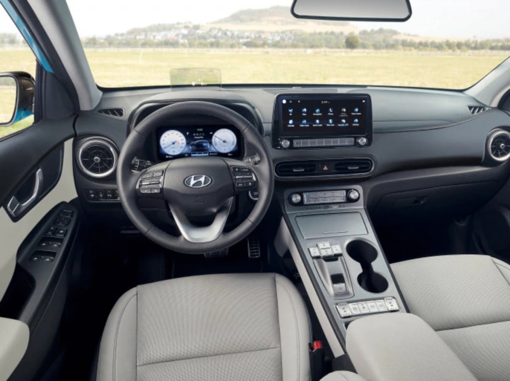 Hyundai Kona EV interiors.