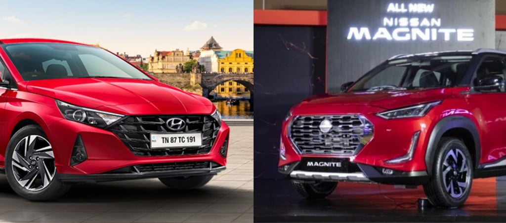 Nissan Magnite Hyundai i20 Exteriors Comparison