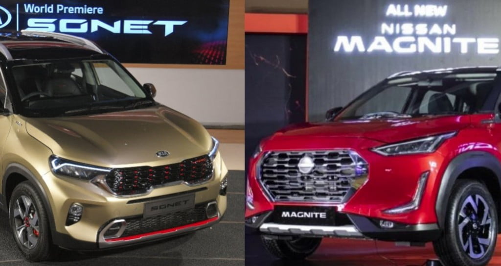 Nissan Magnite Kia Sonet Exterior Compare Car Blog India Nissan Magnite Kia Sonet Exteriors Compare