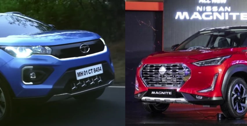 Nissan Magnite Tata Nexon Car Blog India Nissan Magnite Tata Nexon Exterior Comparison