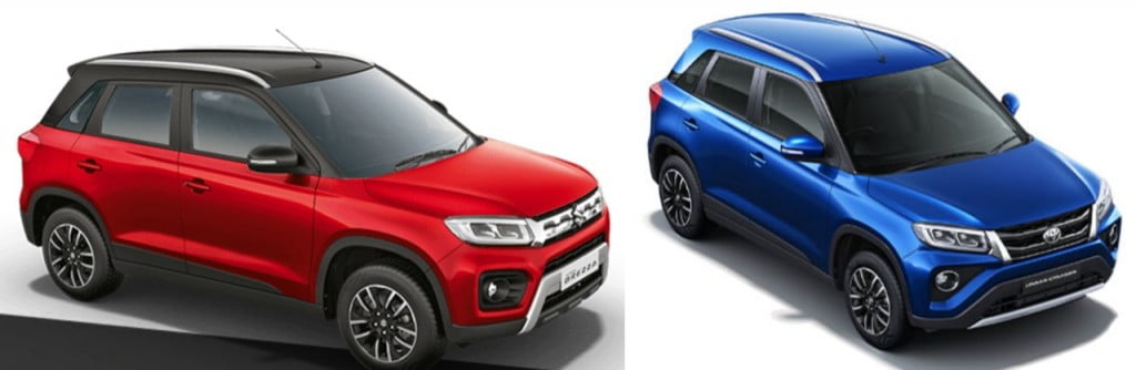 Toyota Urban Cruiser Maruti Suzuki Vitara Brezza Exterior