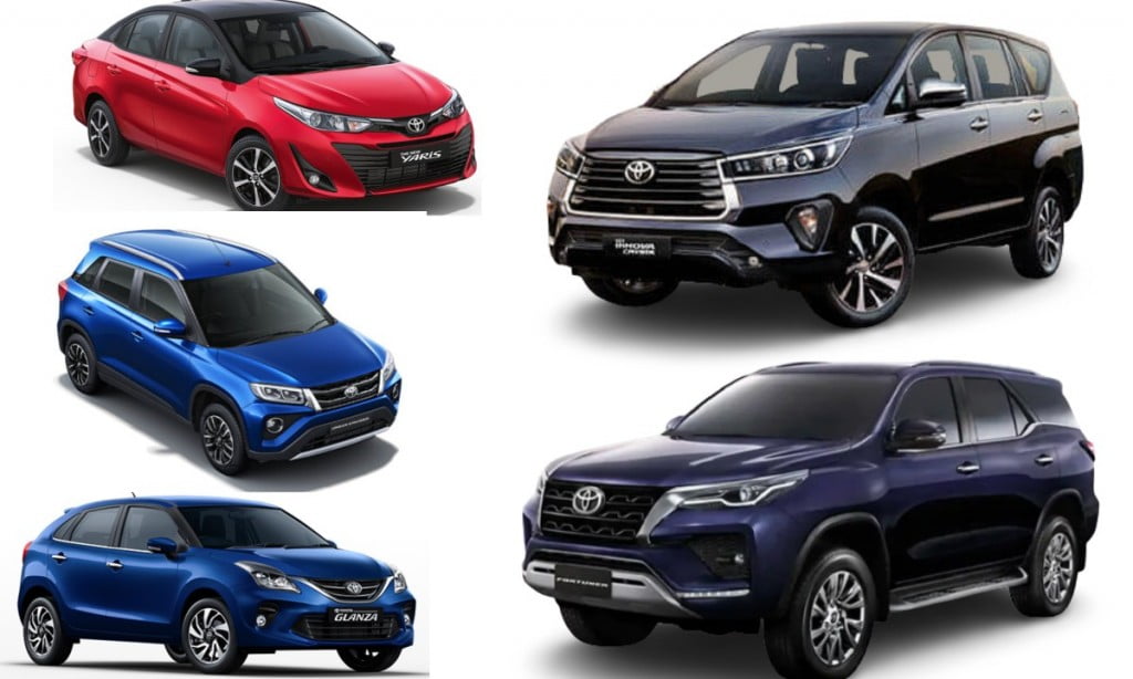 Innova fortuner glanza yaris urban cruiser Car Blog India Toyota Innova Crysta Fortuner Yaris Glanza Urban Cruiser