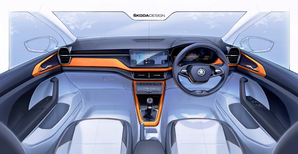 Skoda Kushaq Interior Sketches