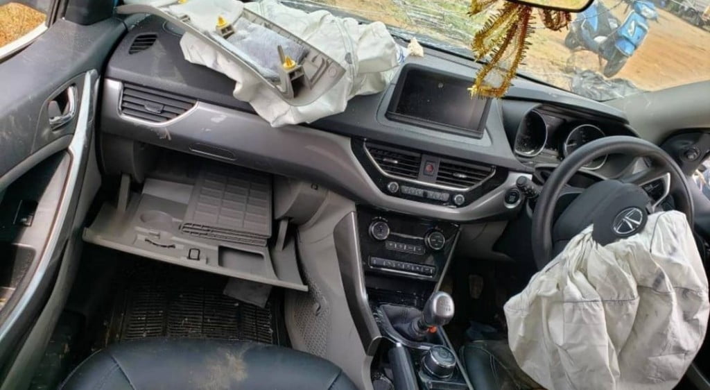 tata nexon accident safety interior dashboard airbags