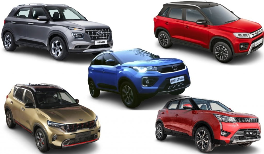 Tata Nexon vs Hyundai Venue vs Kia Sonet vs maruti Vitara Brezza vs nissan magnite