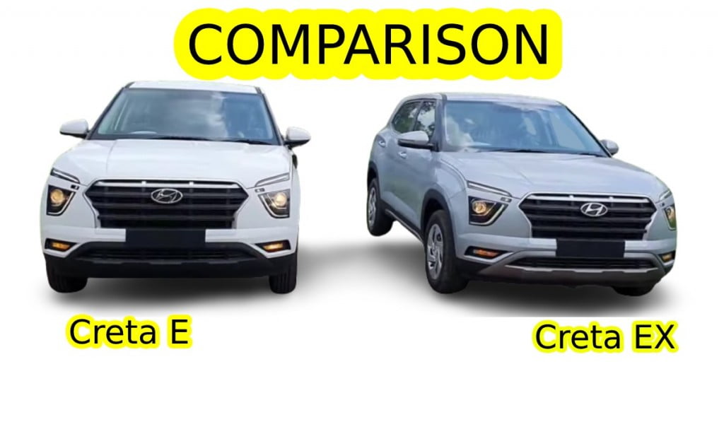 Hyundai Creta E vs EX Comparison