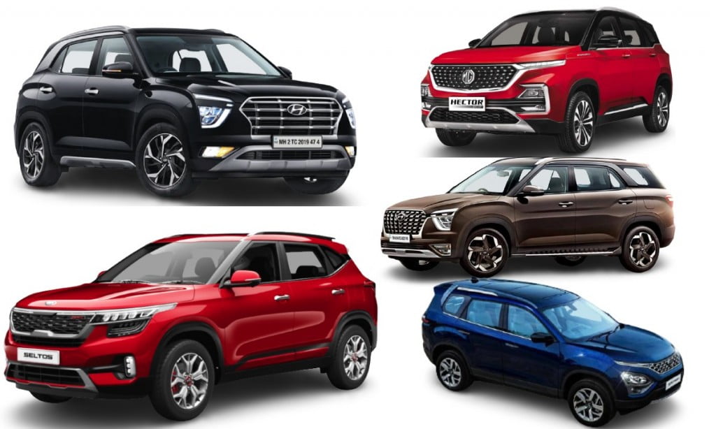 Creta vs seltos vs alcazar vs safari Car Blog India Mid size Suv Sales Report June 2021