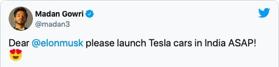 Elon Musk Tesla India Launch