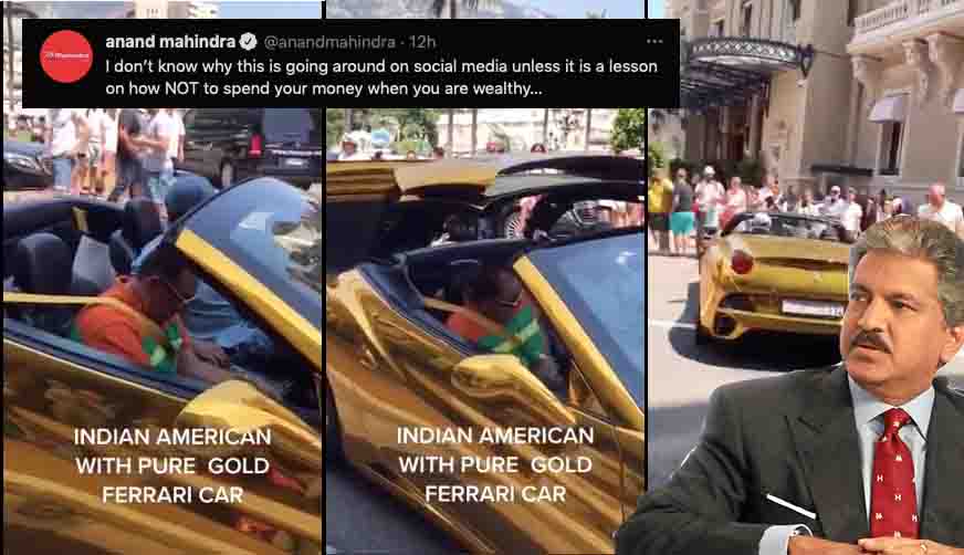 Anand Mahindra Gold Ferrari California Tweet Car Blog India Anand Mahindra Gold Ferrari California Tweet