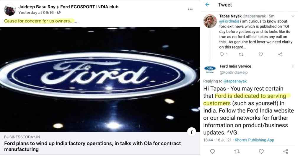 ford india discontinuation