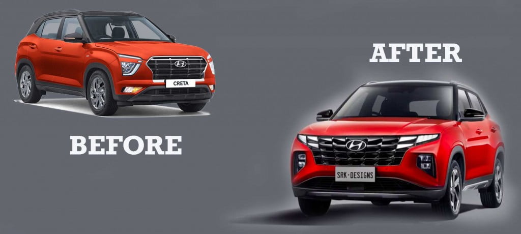 hyundai creta facelift new vs old