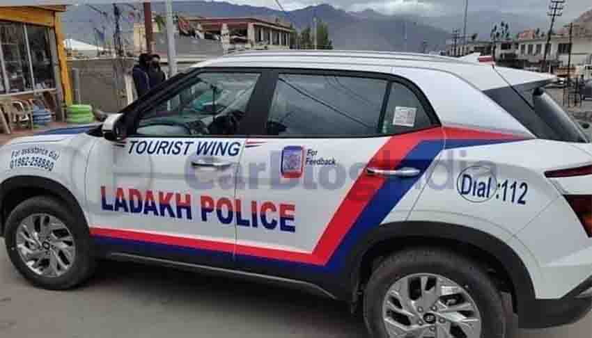 latest hyundai creta police car ladakh