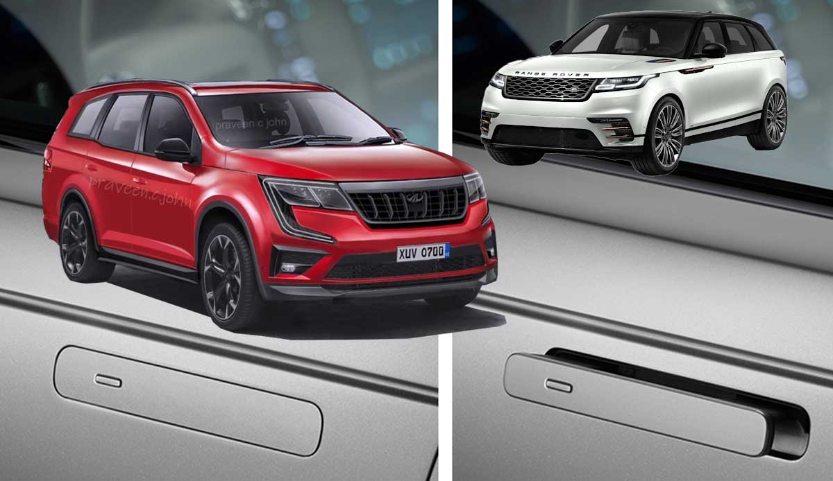 mahindra xuv700 smart door handles like range rover velar