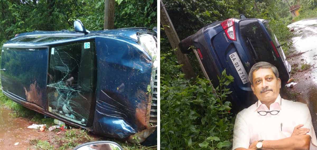 manohar parikar son accident maruti s cross