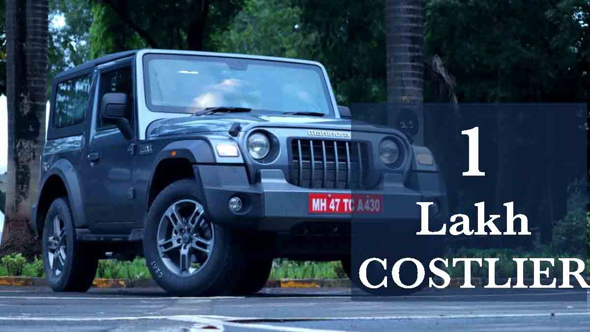 new mahindra thar price hike