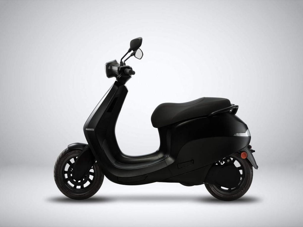 ola electric scooter series s side profile mattle black